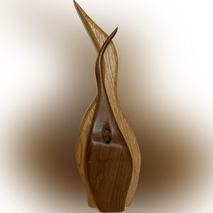 Vintage abstract Modern MCM shorebirds wooden Handmade signed